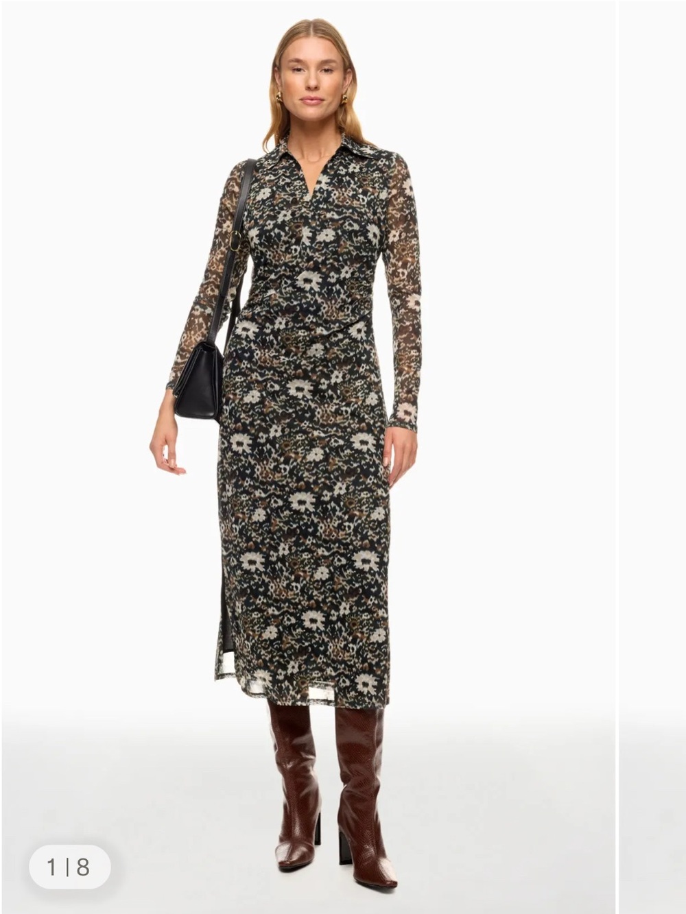 NWT Madewell Green Floral Midi dress